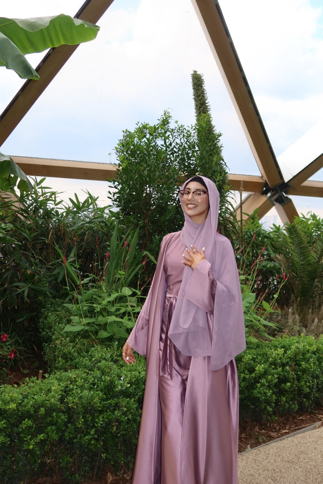 LAYAN ABAYA 'DUSTY MAUVE'