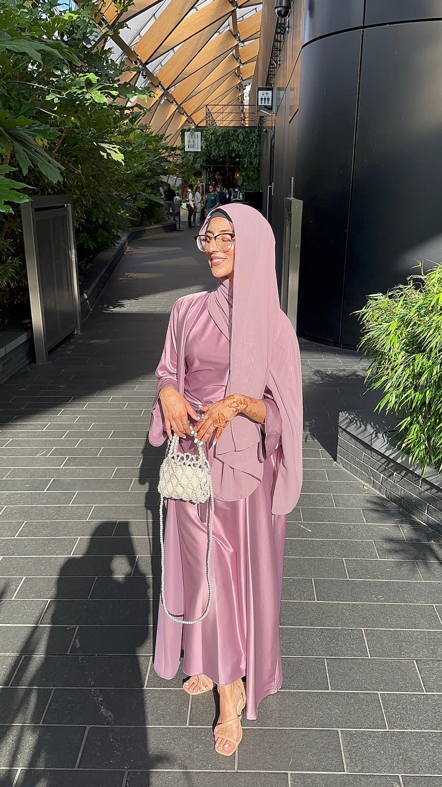 LAYAN ABAYA 'DUSTY MAUVE'