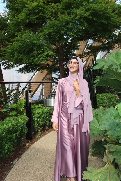 LAYAN ABAYA 'DUSTY MAUVE'